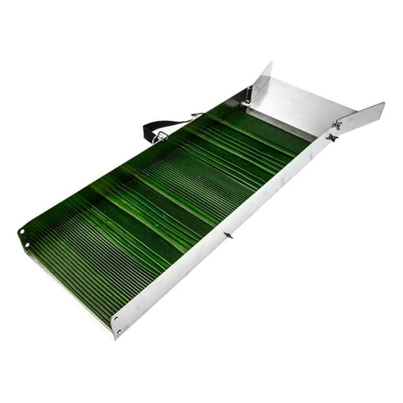 34.5-Inch Aluminum Sluice Box Includes Flexible TPR Matting, V and Squared Shaped Riffles -GP-SB51A