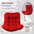 thumbnail image 4 of SDJPOI Egg Chair Cushion, Hammock Swing Replacement Cushion, Waterproof Soft Comfy Hanging Basket Seat Pads, Thicken Hanging Chair Cushion for Indoor Outdoor Furniture, 4 of 9