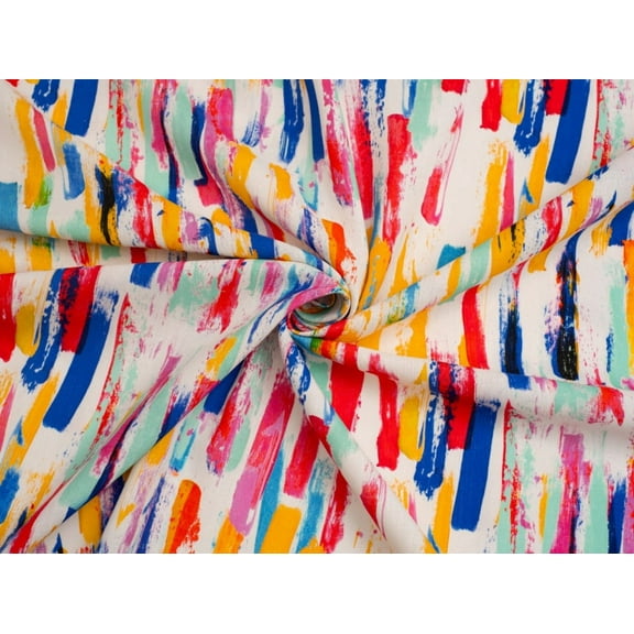 Minerva Exclusive Buoyant Strokes Linen Viscose Blend Fabric - per yard
