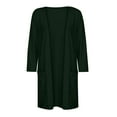 thumbnail image 6 of VANLOFE Long Sleeve Blouses Fashion Solid Color Cardigan for Women Green S-2XL, 6 of 6