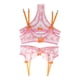 thumbnail image 4 of Conjunto de bragas de sujetador transparente, malla bordada de amor de encaje con aros, ropa interior de mujer, 4 of 6
