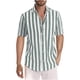 thumbnail image 1 of Mens Manga Corta Botón Abajo Camisas de Impresión Cuello Turndown Botón de Manga Corta Camisa 95% Poliéster 5% Spandex, Blusa Casual, 1 of 5