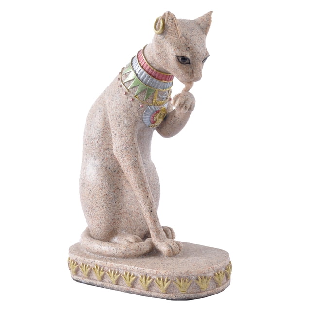 TISHITA Miniature Sandstone Cat Statue Action Figure Model DIY for Home Garden Figurine
