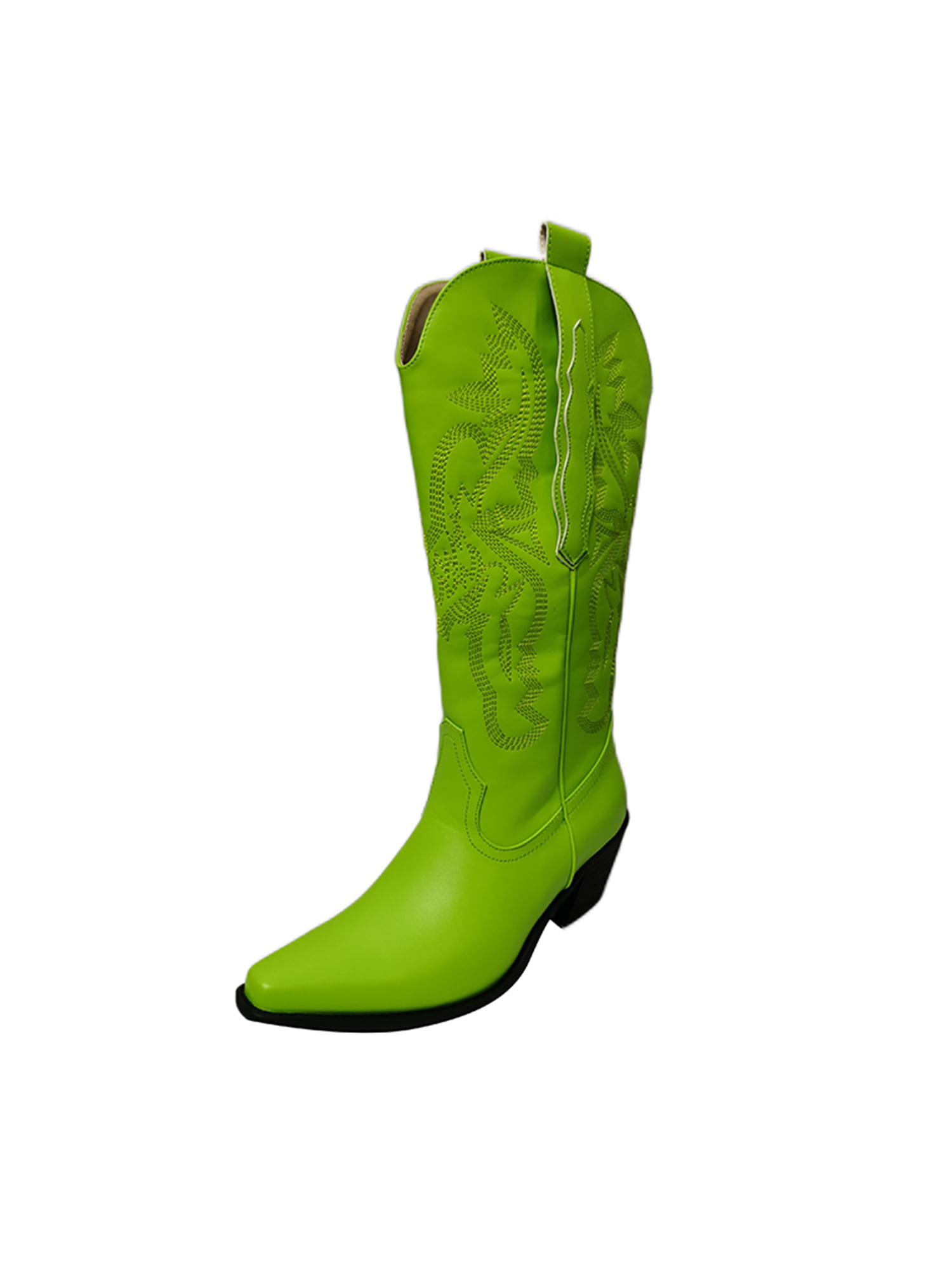tolerantie Visa Tochi boom Gomelly Women Winter Shoes Pointed Toe High Calf Boot Wide-Calf Western  Cowgirl Boots Fashion Riding Booties Holidays Walking Vintage Bootie Green  8.5 - Walmart.com