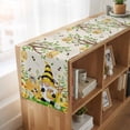 thumbnail image 6 of Table Runners 72 Inches Long Dress Scarves, Yellow Daisy Gnomes Farmhouse Kitchen Table Runner, Coffee Tablerunners, Pastoral Bees Floral Botanical Beige 14x72 Inch, 6 of 9