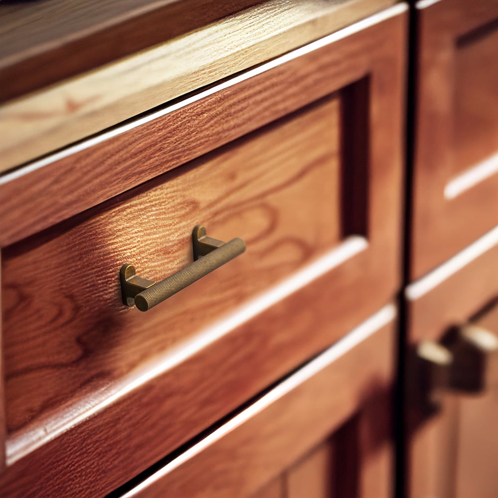 Goo-Ki Antique Brass Cabinet Handles,3''(76mm) Hole Center Cabinet Pulls for Drawer,Dresser,Cupboard Wardrobe Cabinet,6 Pack
