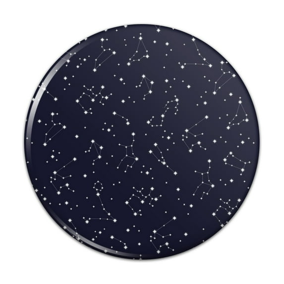 Stars and Zodiac Constellations Pattern Pinback Button Pin