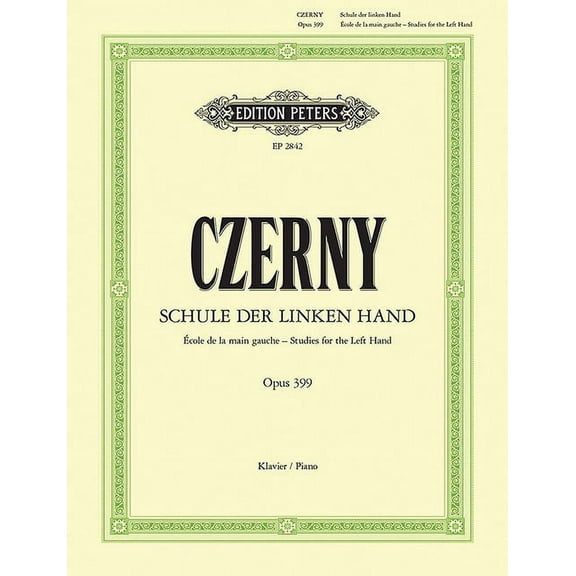 Edition Peters Studies for the Left Hand Op. 399 for Piano: 10 Studies, (Paperback)
