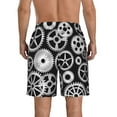 thumbnail image 3 of KLL Metallic Gears Men's Casual Summer Beach Shorts Hawaiian Shorts with Pockets-X-Large, 3 of 5