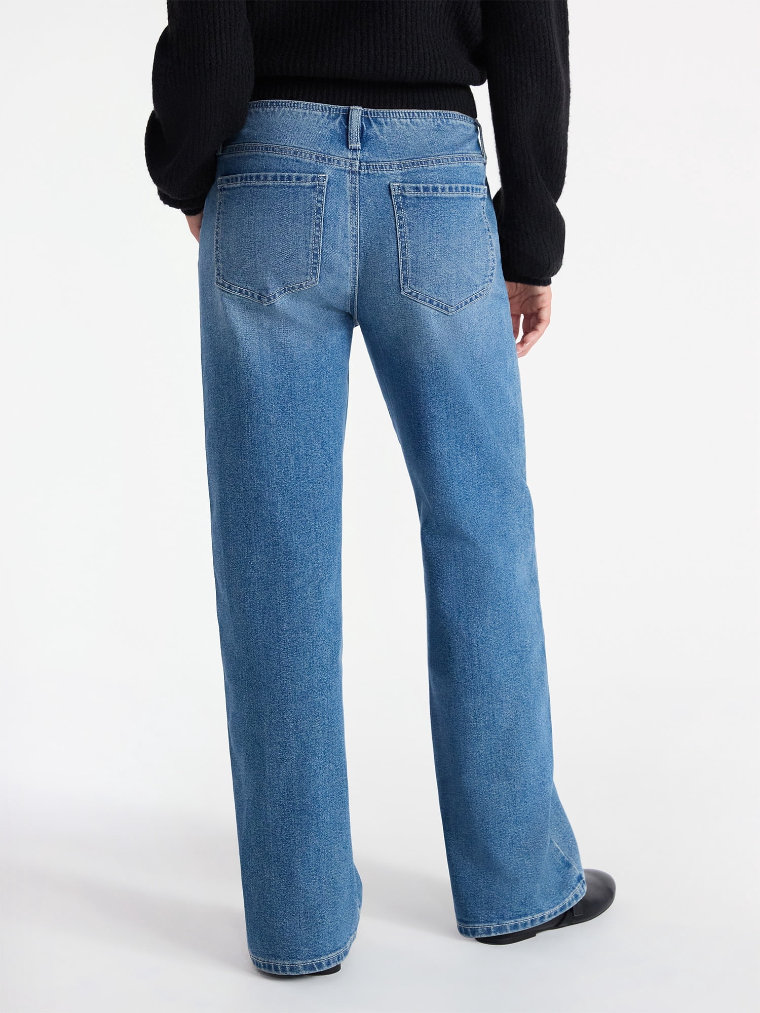 No Boundaries Studded Baggy Wide Leg Jeans, 31.5'' Inseam, Women's
