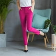 thumbnail image 4 of Pantalon Crayon Couleur Bonbon Mignon Streetwear en Coton Extensible Taille Fine Droit, 4 of 6