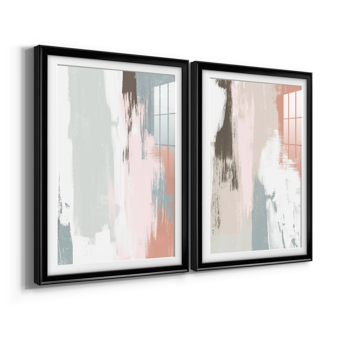 Wexford Home Sandstone Peel III Premium Framed Print, 30.5" x 42.5" - Ready to Hang, Black (Set of 2)