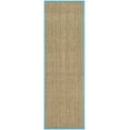 thumbnail image 3 of SAFAVIEH Natural Fiber Arbor Bordered Runner Rug, Natural/Turquoise, 2'6" x 8' - Coastal Design, Natural & Turquoise, Seagrass, Ideal for Entryway, Kitchen, Living Room, Office, Hallway, 3 of 13