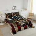 thumbnail image 2 of American Flag Comforter Set, Rustic Deer Bed Comforter Queen Teens, United States Bedding Set Stars and Stripes Duvet Sets Geometric Stripes Quilt Elk Wild Animal Print Bed Set 3Pcs, 2 of 5