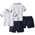 thumbnail image 2 of YTDSCS Boys Summer T Shirt Set Clothes for Infant Toddler Baby Outfit Summer Spring Outfit 3Months-5Y Shirt Top + Shorts,Short Sleeve Set, 2 of 9