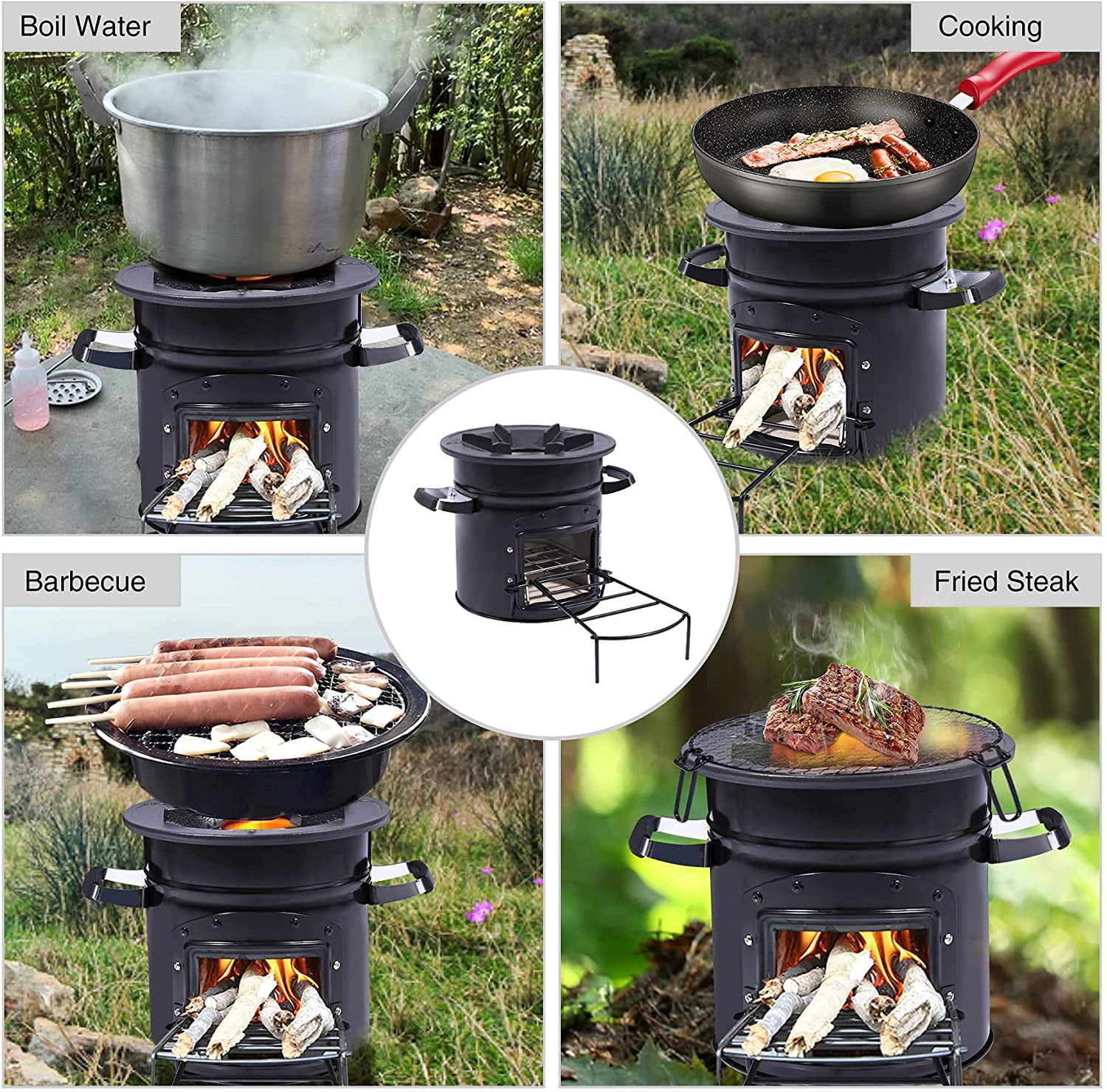 Lineslife Rocket Portable Wood Charcoal Camping Stove
