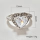 thumbnail image 5 of Anillo de diamantes de amor en forma de corazón simple y exquisito de plata de Jianjie, joyería popular, 5 of 5