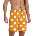 thumbnail image 2 of Fotbe Orange And White Polka Dot Pantalones Cortos de Pijama para Hombre, Ropa de Dormir, Pantalones de Pijama Cortos para Hombre-4X-Large, 2 of 6