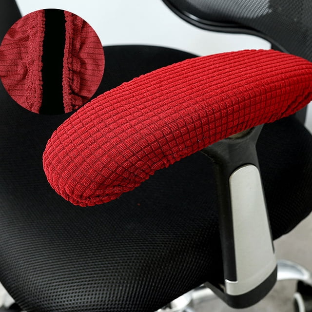 maskred Office Chair Arm Covers Dustproof Fashionable Appearance Wide Application Made Of Polyester Fibre pale purple 5Set