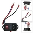 thumbnail image 6 of 10A 250V Rocker Switch Power Socket, Fuse Switch Inlet Module Plug, 3 Pin with 3Pcs Wiring, Male Power Socket with Switch, Stable Performance, 6 of 8
