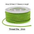 thumbnail image 2 of Nylon Hilo Cordel Rebordear Cordón 2mm Extrafuerte Trenzado Nylon Artesanía Cuerda para Pulseras Joyería Fabricación Bricolaje Artesanías 11M/36 Pies, Lima Verde, 2 of 7