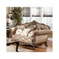 thumbnail image 2 of Best Master Winfrey Solid Wood and Chenille Loveseat in Cherry/Gold Trim, 2 of 3