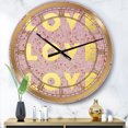 thumbnail image 2 of DesignArt Amour, Amour, Amour Grande Horloge Murale, 2 of 2