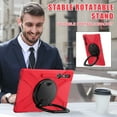 thumbnail image 5 of Case for Samsung Galaxy Tab S10 Ultra/S9 Ultra/S8 Ultra 14.6 inch, 360 Degree Rotating Hand Grip Shockproof Cover with Shoulder Strap, Red, 5 of 7