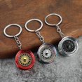 thumbnail image 2 of Wheel Rim Keychain Wheel Rim Keychain Cool 3D Zinc Alloy Multi-colored Auto Parts Car Key Ring Pendant Backpack Ornament, 2 of 6