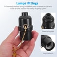 thumbnail image 3 of Raindrops Lamp Parts For Table And Floor Lamp Part Black Bakelite Pull Chain Socket 1 Set, 3 of 8