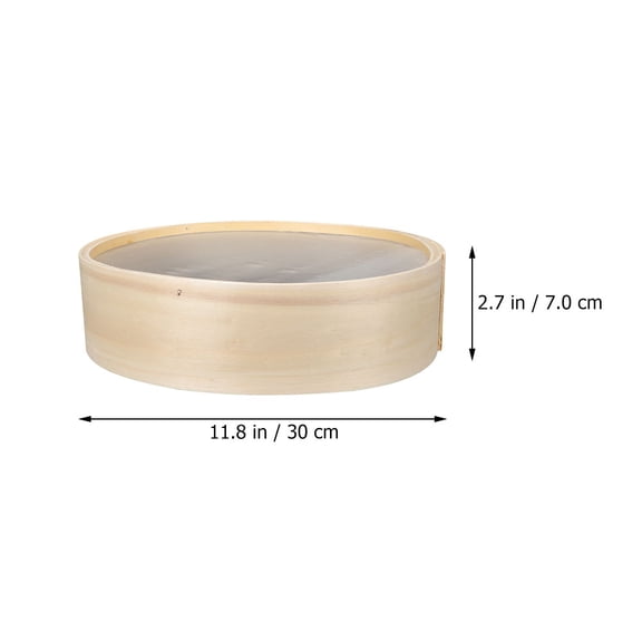 Homoyoyo Round Fine Mesh Wooden Flour Sifter - Kitchen Baking Sieve for Dough Preparation and
