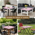 thumbnail image 5 of Pink and Pink Of Leopard Print Square Fitted Tablecloth with Elastic Edge,Square Table Cover,Washable Elastic Table Cover for Home Kitchen Party Decor 36"x36", 5 of 6
