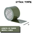 thumbnail image 2 of 3" x 25yd 7.5Mil Thick Drab Olive Duct Tape PE Coat Weather Resistant 2.83" 72mm, 2 of 6