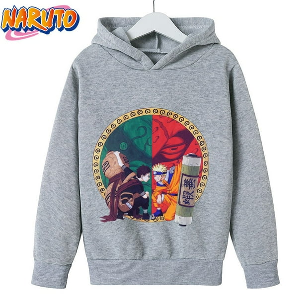 Fashion Unisex Naruto Print Hoodies Children Boys Long Sleeves Sweatshirt Baby Kids Tops Girls Clothes 4-14 Years Streetwear140 Gao Jinjia LED