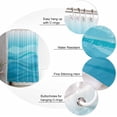 thumbnail image 5 of Shower Curtain Ombre Teal Shower Curtains for Bathroom Decor Modern Abstract Ocean Waves Shower Curtain Sets with Hooks Waterproof Fabric Bath Curtain Extra Long 72" X 84", 5 of 5