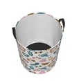 thumbnail image 3 of Goofa Cartoon Animals Printed Circular Hamper,Laundry Basket with Handles,Storage Baskets Foldable,Large Capacity Laundry Hamper-, 3 of 8