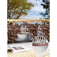 thumbnail image 3 of Outdoor Waterproof Throw Pillow Covers Set of 2 Coffee Cup Decorative Pillowcases Lumbar Outdoor Pillows Cushion Case 20x12 Inch Retro Brown Cafe Patio Pillows for Couch Sofa Bed Garden, 3 of 9