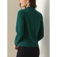 thumbnail image 4 of DARING DIVA Women's Notch Collar Long Sleeve Business Casual Open Front Blazer L Green, 4 of 6