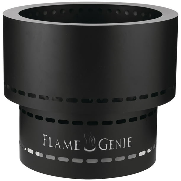 Hy C Fg 19 Flame Genie Inferno Wood Pellet Fire Pit Black Walmart Com Walmart Com