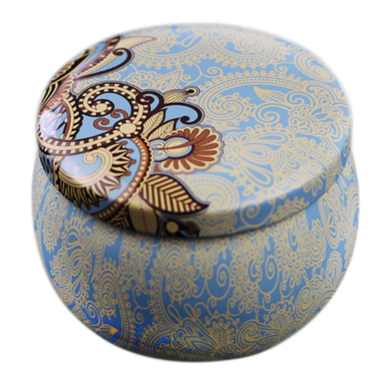 Supplies Trinket Candle Pot Sealed Jar Drum-shaped Candy Iron Box Tinplate 