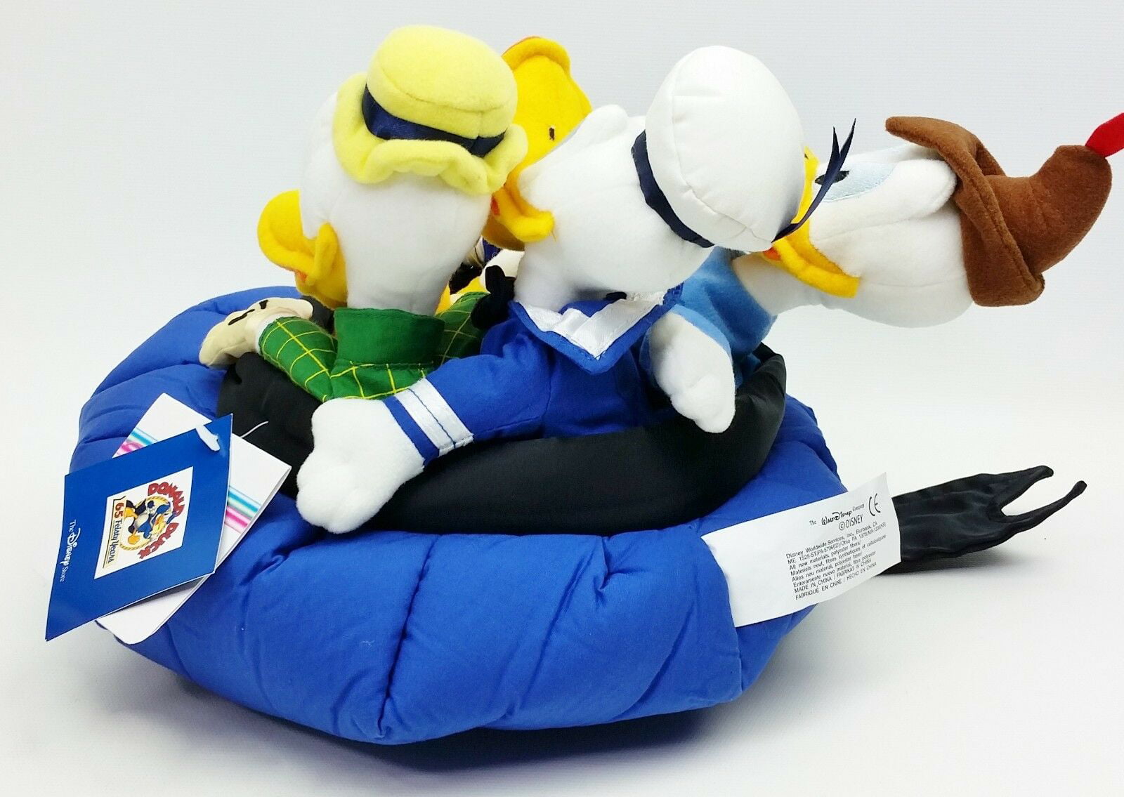 Donald Duck 65th Anniversary Bean Bag Set Plush 65 Fiesty Years 4 Hat Disney for sale online 