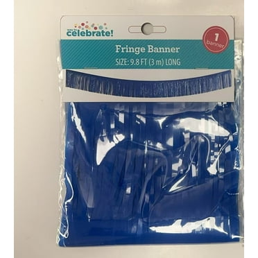 Blue Fringe Banner, 9.8', by Way To Celebrate