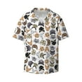 thumbnail image 3 of Cauagu Cute Cats Men's Short Sleeve Button Down Hawaiian Shirt for Men Bowling Shirts Casual Summer Beach Shirt,4X-Large, 3 of 6