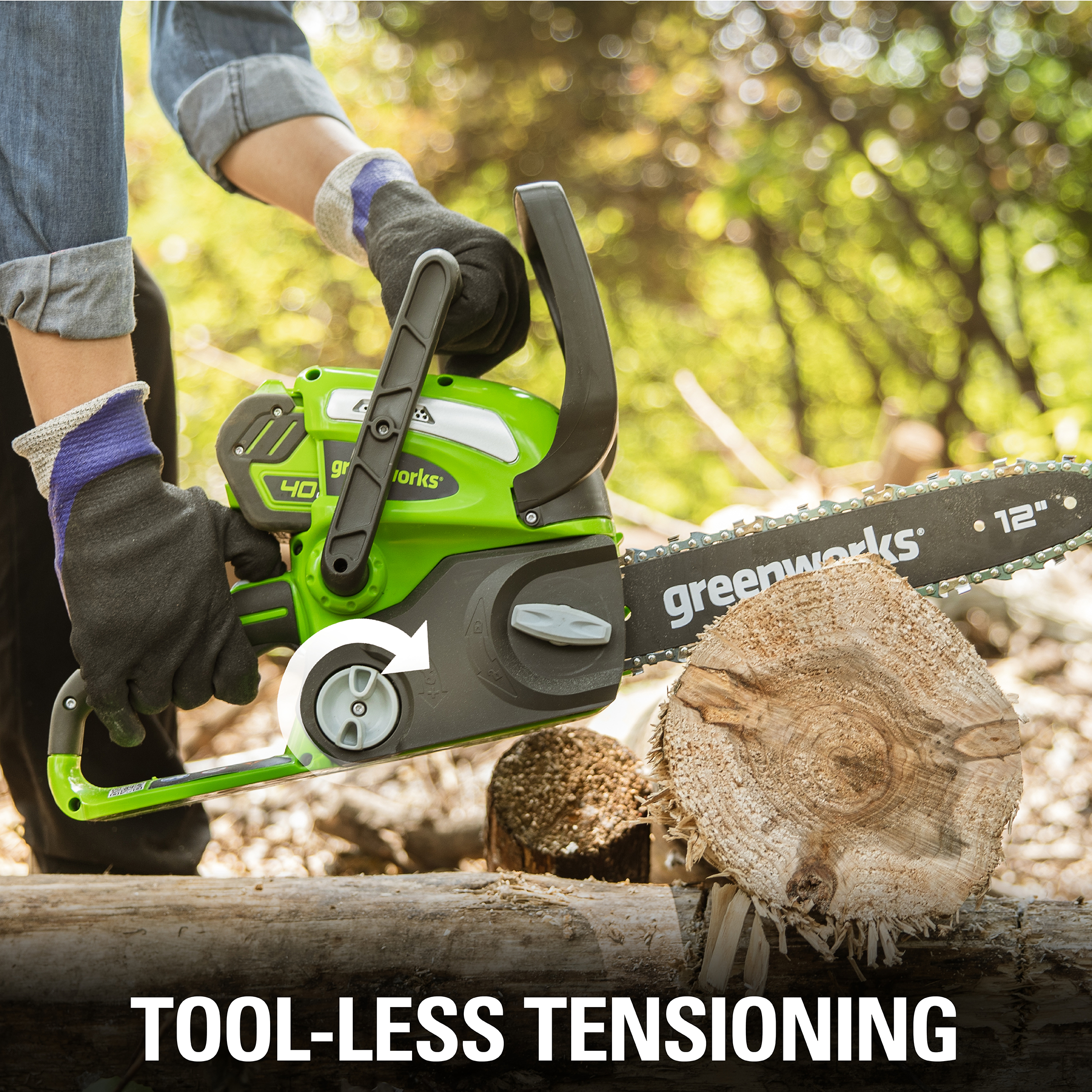GreenWorks 20292 40V 12" Cordless Chainsaw, Battery and Charger Sold Separately - image 12 of 14