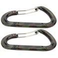 thumbnail image 2 of 2Pcs Outdoor Climbing DShaped Small Aluminum Hook Mountaineer Backpack Key Kettle Buckle(Military Green ), 2 of 14