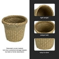 thumbnail image 4 of SOPOTUTU Khaki Woven Basket Natural Look Home Trash Storage Bin and Stylish Organizer for Living Room Bedroom, 4 of 5