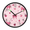 thumbnail image 2 of Voice Activated Clock with Glow Light 12 Inch Large Silent Wall Clock Battery Operated for Home Decor Bows and Hearts Pattern, 2 of 8