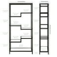 thumbnail image 4 of Evelyn&Zoe Johann 68" Tall Rectangular Bookcase, Blackened Bronze, 4 of 7