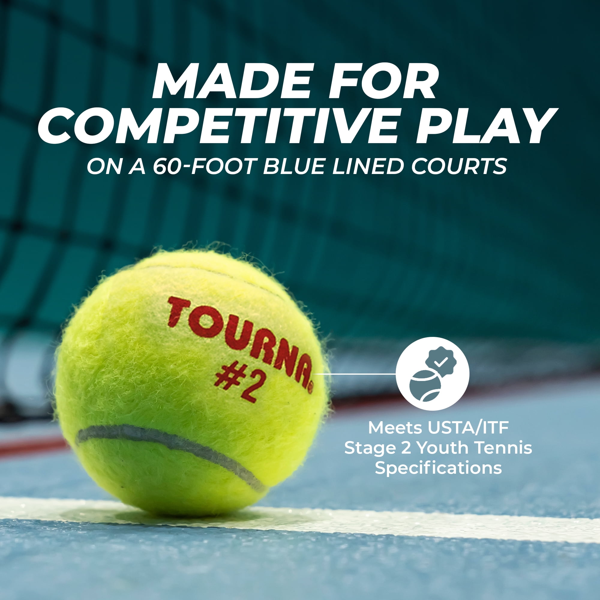 Tourna Orange Dot Low Compression Transition Tennis Balls (50 Balls)