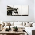 thumbnail image 3 of Elephant Stock Drifting Sports Car Wall Art - Horizontal Multi Panel Canvas - Living Room Wall Decor - Transportation Multi Panel - Black And Gray Decor - 80" x 39", 3 of 8